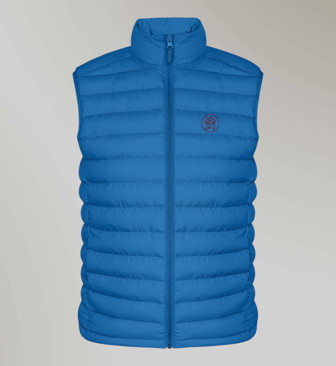 Quilted vest "Jonte" with red embroidery