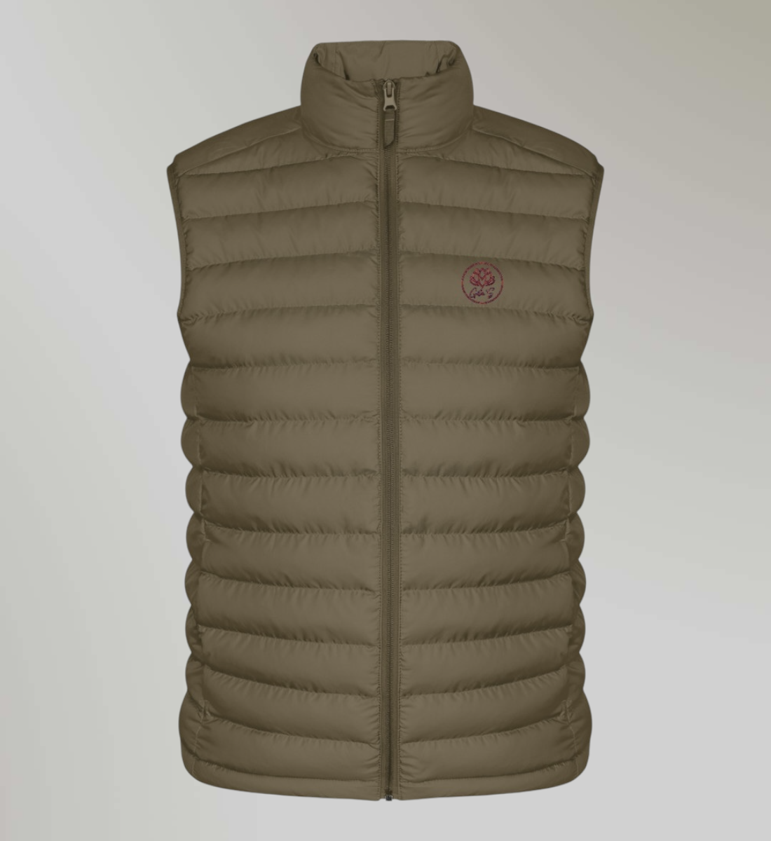 Quilted vest "Jonte" with red embroidery